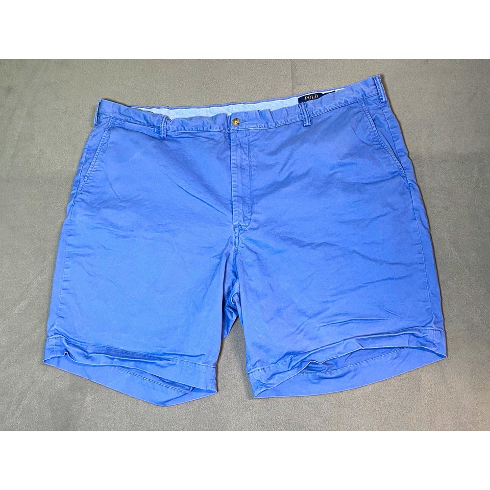 Polo Ralph Lauren Men's Blue Stretch Chino Shorts Classic Fit 9" Inseam